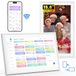NEWYES 15,6 inch digitale kalender, wifi-familieplanner voor het hele gezin | Britse stekker, wandkalender, Full HD met touchscreen, Google & iCloud kalender Sync, wand- en bureaumontage, wit