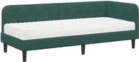 vidaXL Cadre de canapé d'angle, vert foncé, 80 x 200 cm, velours