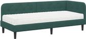 vidaXL Cadre de canapé d'angle, vert foncé, 80 x 200 cm, velours