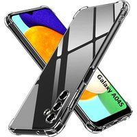 Phonillico® Hoesje voor Samsung Galaxy A04S - Schokbestendig Beschermend Zacht TPU Transparant