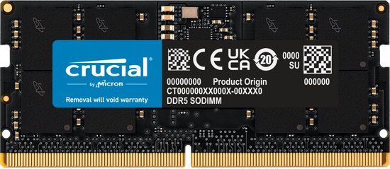 Crucial 16GB DDR5 5600MHz Laptop Memory - CT16G56C46S5