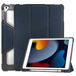 Accezz Tablet Hoes - Geschikt voor Apple iPad 9/8/7 10.2 inch (9e generatie 2021 / 8e generatie 2020 / 7e generatie 2019) - Trifold Bookcase - Donkerblauw