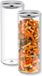 Wilmax Pot de stockage 1800 ml avec couvercle Inox (set de 2)