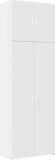 vidaXL Hoge kast bewerkt hout wit 80x42,5x249 cm