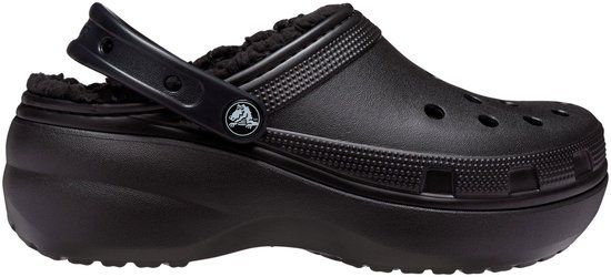 Crocs Classic Platform Lined Clogs - Black - Women's Size 37/38