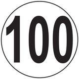 Ambiance Sticker Snelheidssticker 100 km/u 20 cm