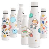 Vikastar Thermosfles, 500 ml, BPA-vrij, voor warme dranken, lekvrij, roestvrij staal, wit