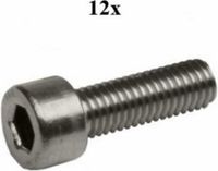 Bofix Boulon à six pans creux M8 X 30mm Inox 12 Pièces
