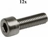 Bofix Boulon à six pans creux M8 X 30mm Inox 12 Pièces