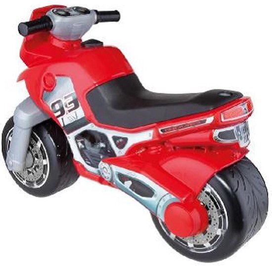 M MOLTO Molto motor cross ride-on bike, from 18 months onwards, off-road, high-tech toy decoration and desigfn, does not come off the ground. Sporty and unique design (Rood - Molto Cross Advanced)