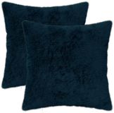 vidaXL - Kussensloop - 2 stuks - HEERLEN - Marineblauw - 45 x 45 cm