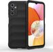 Techsuit Hoesje geschikt voor Samsung Galaxy A14 4G/5G - Magic Shield Silicone Back Cover - Zwart