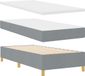 vidaXL Boxspring bed met kussen Lichtgrijs 200 x 90 cm Stof