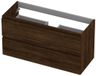INK - Onderkast 2 Laden Greeploos met Houten Keerlijst - 1000x400x520 Mm - Koper Eiken