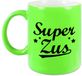 Bellatio Decorations Super zus mok - neon groen - 330 ml
