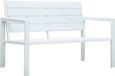 vidaXL Tuinbank hout-look 120 cm HDPE wit