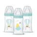 Dodie Jongens Set van 3 platte fopspenen, groen, 270 ml, debiet 2