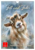 Fell Calvendo Fell und Feder - Tierporträts in sanften Farben (Wandkalender 2027 DIN A4 hoch)