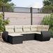 Maison Exclusive - Ensemble de meubles de jardin 6 pièces avec canapé et coussins, noir, en polyrotin