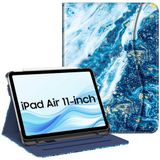 FINTIE Hoesje compatibel met iPad Air 5e generatie (2022) / iPad Air 4e generatie (2020) 10,9 inch, foliostandaard met meerdere kijkhoeken en zak, automatisch slapen/waken, zandgolf