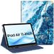 FINTIE Hoesje compatibel met iPad Air 5e generatie (2022) / iPad Air 4e generatie (2020) 10,9 inch, foliostandaard met meerdere kijkhoeken en zak, automatisch slapen/waken, zandgolf