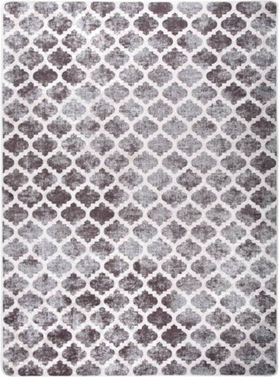 vidaXL Vloerkleed wasbaar 120x180 cm meerkleurig
