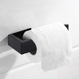 Unyqoos Porte-rouleau, auto-adhésif, Acier inoxydable, Noir