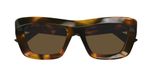 Bottega Veneta BV1283S Lunettes de Soleil Femme Havane Carrées Marron 53mm