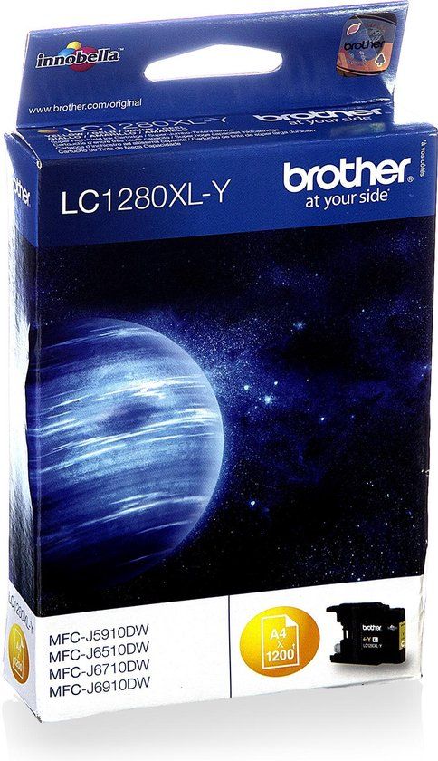 Brother LC-1280XLY Geel Inktcartridge - Origineel