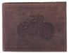 Sergio Valentini Portefeuille Cuir Véritable Marron Noir Black B UNICA 9.5x12.5x2.5 cm IN-1102-MOTOBIKE -NERO
