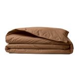 Premium Ranforce Single Quilt Cover, 135 x 200 cm, 100% katoen, bruin, knoopsluiting, 155 draadtelling, machinewasbaar op 30 °C, gezellig en stijlvol beddengoed