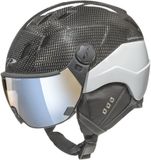 CP Corao+ Carbon Skihelm - Zwart/Wit - Maat L (59-61 cm) - Meekleurend & Polariserend Vizier