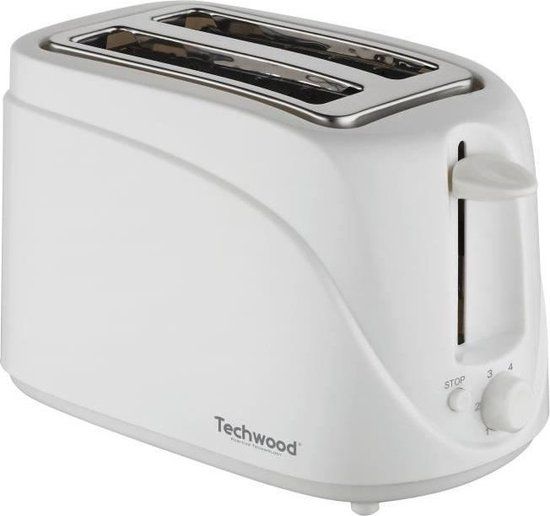 Techwood TGP-202 broodrooster 2 snede(n) 700 W Wit