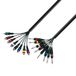 Adam Hall K3 L8 PC 0300 audio kabel 3 m 8 x RCA 8 x 6.35mm TRS Zwart