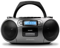 Aiwa BBTC-550MG Draagbare CD-speler | Zwart/Zilver | Bluetooth | FM Radio | USB