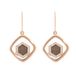 Orphelia ZO-7372 - Oorbel zeshoek - Zilver 925 Rosé - Zirkonia / Parelmoer - 3 cm