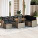 Maison Exclusive - Ensemble de meubles de jardin 9 pièces avec canapé, coussins inclus, gris, en polyrotin et bois d'acacia