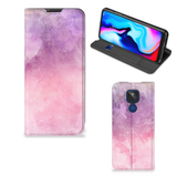 B2Ctelecom Motorola Bookcase Moto G9 Play Pink Purple Paint