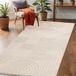 Enyhom Tapis à poils courts - Lavable Antidérapant Doux Design 3D - Pour Salon Chambre à coucher Salle à manger Cuisine - Beige 80 x 150 cm