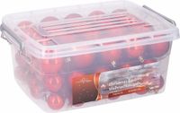 Christmas gifts Edco Eindhoven Bv Christmas Gifts Kerstballen - rood - 70x stuks - mix - in opbergbox - kerstversiering