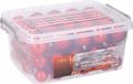 Christmas gifts Edco Eindhoven Bv Christmas Gifts Kerstballen - rood - 70x stuks - mix - in opbergbox - kerstversiering