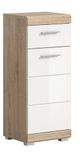 xonox.home Badkamer Lambada X06F1701 commode kast staande kast in front wit hoogglans corpus Sonoma licht ca. 37x88x31 cm