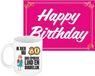 Bellatio Decorations Verjaardagscadeau Koffiemok 80 Jaar - Wit Keramiek - 300ml - Inclusief Wenskaart