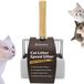 Pelle à litière pour chat avec support - Acier inoxydable et manche en bois