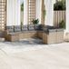 Maison Exclusive - Ensemble de jardin, 11 pièces, avec coussins, beige, en polyrotin