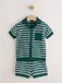 Next - Jongens - Set van textuurgebreid poloshirt en short - Groen
