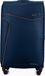 Solier souple valise, valise, valise à roulettes avec serrure à combinaison, grand trolley de voyage, 70 litres, bleu marine/marron