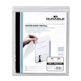 Durable 485102 Inserts voor deurborden Info Sign and Click Sign, 149 x 105,5 mm, zak 10 stuks, wit.