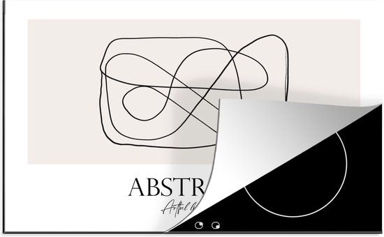 KitchenYeah® Inductie beschermer 77x51 cm - Kunst - Abstract - Lijn - Kookplaataccessoires - Afdekplaat voor kookplaat - Inductiebeschermer - Inductiemat - Inductieplaat mat