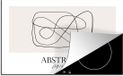 Merkloos KitchenYeah® Inductie beschermer 77x51 cm - Abstract - Inductie kookplaat accessoire